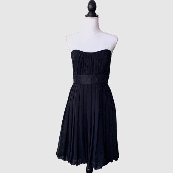 WHITE HOUSE BLACK MARKET STRAPLESS PLEATED BUBBLE HEM DRESS FORMAL DRESS - Picture 15 of 16